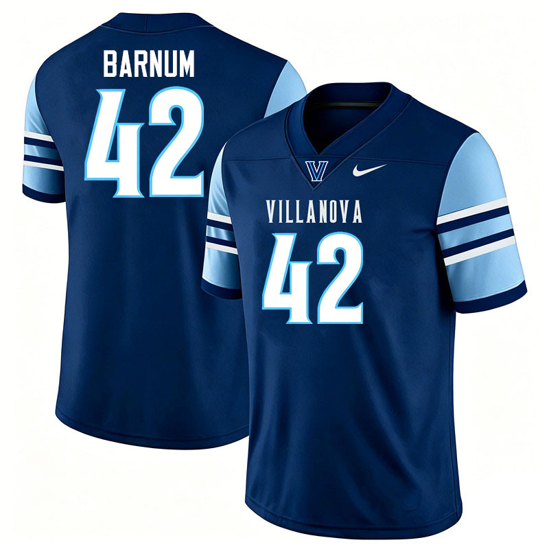 Villanova Wildcats #42 Jack Barnum College Football Jerseys,Uniforms-Navy